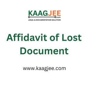Affidavit of Lost Document