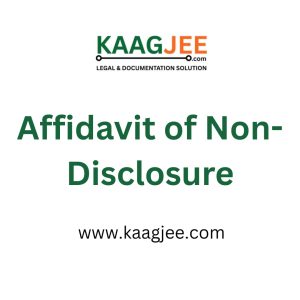 Affidavit of Non-Disclosure