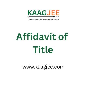 Affidavit of Title