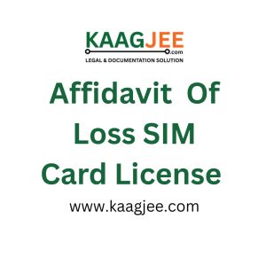 Affidavit of Loss of SIM Card / License