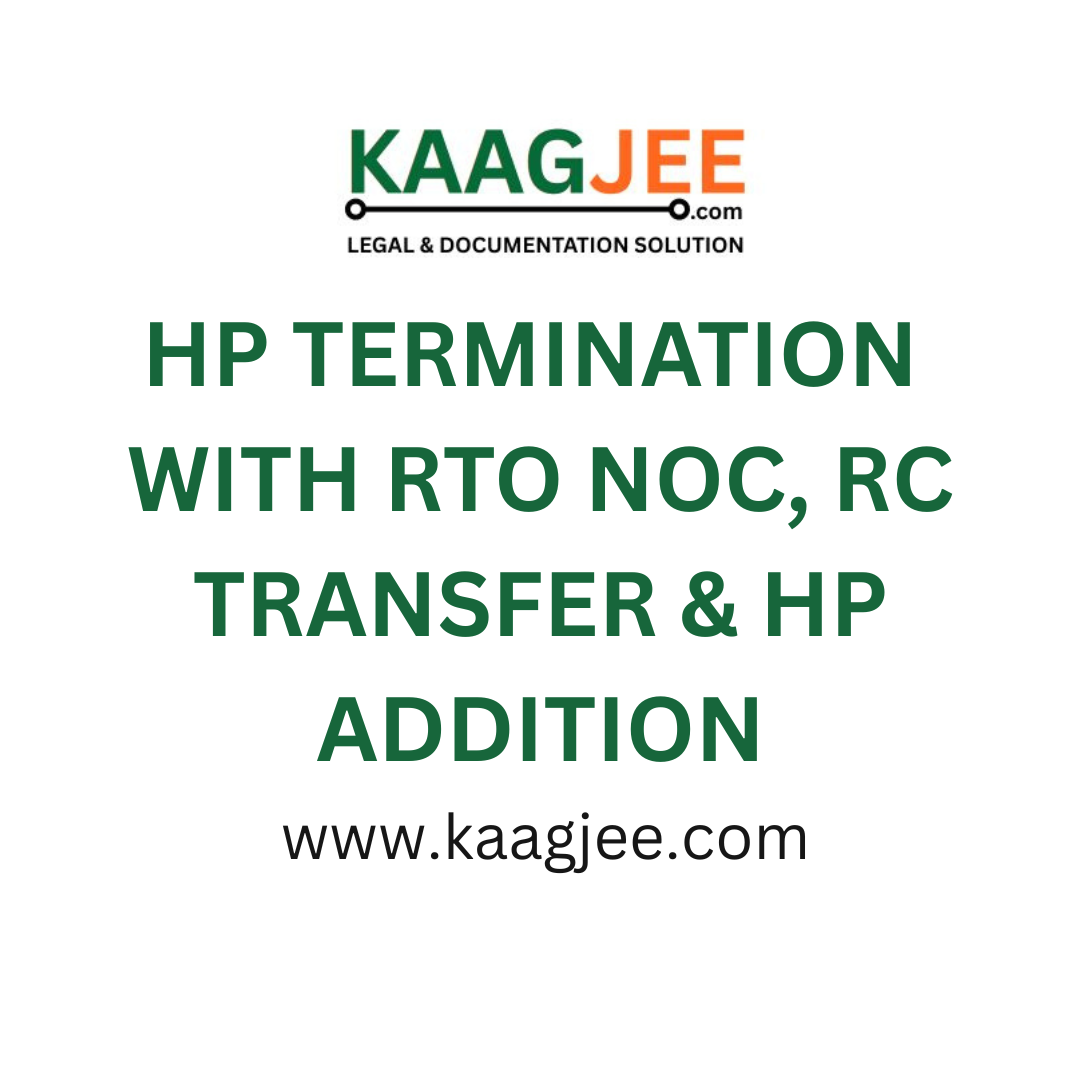 Haryana HP Termination with RTO NOC, RC Transfer  & HP Addition  (Same State – Private Vehicle)
